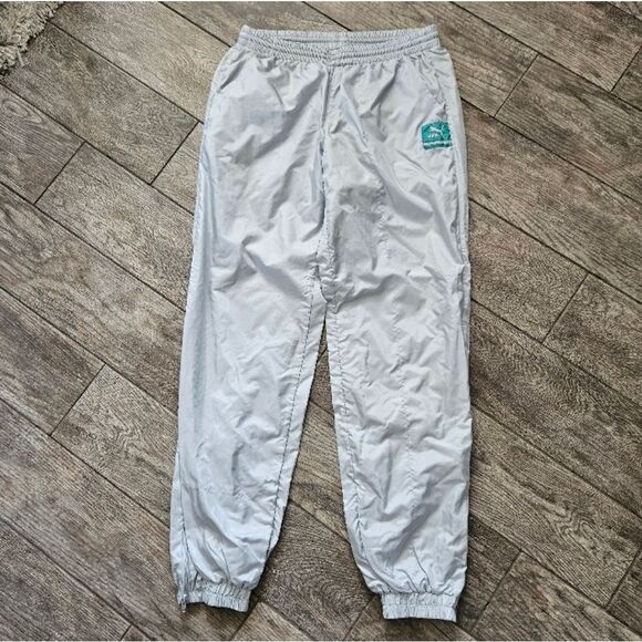 Puma Light Gray Track Pants Size M 34 - Picture 1 of 15